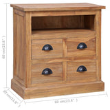 NNEVL Side Cabinet 60x30x60 cm Solid Teak
