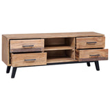 NNEVL TV Cabinet 120x30x45 cm Solid Teak