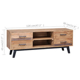 NNEVL TV Cabinet 120x30x45 cm Solid Teak