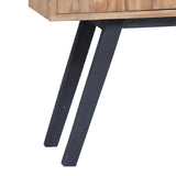 NNEVL Side Cabinet 140x30x75 cm Solid Teak