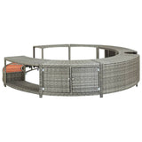 NNEVL Spa Surround Grey Poly Rattan
