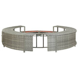 NNEVL Spa Surround Grey Poly Rattan