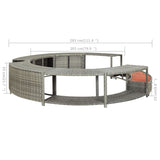 NNEVL Spa Surround Grey Poly Rattan