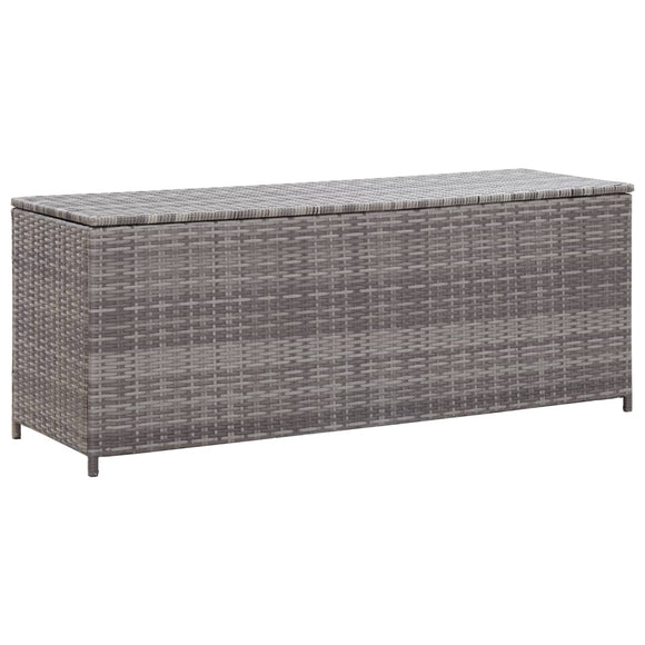 NNEVL Garden Storage Box Grey 120x50x60 cm Poly Rattan