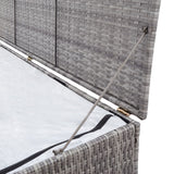 NNEVL Garden Storage Box Grey 150x50x60 cm Poly Rattan