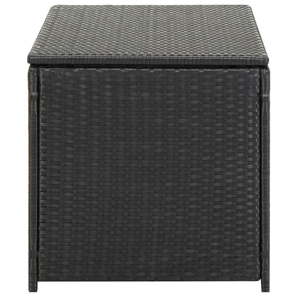 NNEVL Garden Storage Box Poly Rattan 100x50x50 cm Black