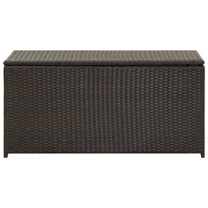NNEVL Garden Storage Box Poly Rattan 100x50x50 cm Brown