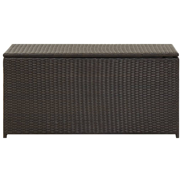 NNEVL Garden Storage Box Poly Rattan 100x50x50 cm Brown