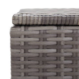 NNEVL Garden Storage Box Poly Rattan 100x50x50 cm Grey