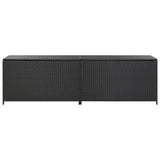 NNEVL Garden Storage Box Poly Rattan 200x50x60 cm Black