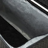 NNEVL Garden Storage Box Poly Rattan 200x50x60 cm Black