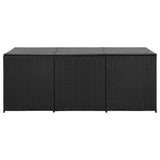 NNEVL Garden Storage Box Poly Rattan 180x90x75 cm Black