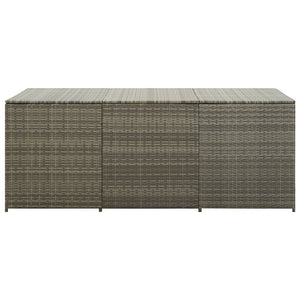 NNEVL Garden Storage Box Poly Rattan 180x90x75 cm Grey