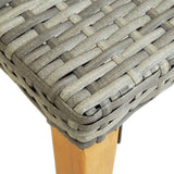 NNEVL Garden Bench 80 cm Poly Rattan Grey