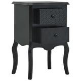NNEVL Bedside Cabinet Black 43x32x65 cm MDF