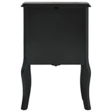 NNEVL Bedside Cabinet Black 43x32x65 cm MDF