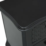 NNEVL Bedside Cabinet Black 43x32x65 cm MDF