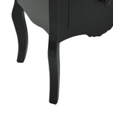 NNEVL Bedside Cabinet Black 43x32x65 cm MDF