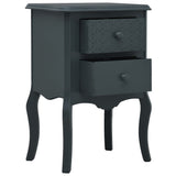 NNEVL Bedside Cabinet Grey 43x32x65 cm MDF