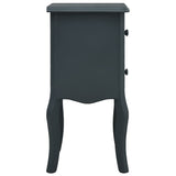 NNEVL Bedside Cabinet Grey 43x32x65 cm MDF