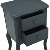 NNEVL Bedside Cabinet Grey 43x32x65 cm MDF