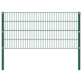 NNEVL Fence Panel with Posts Iron 3.4 m Green
