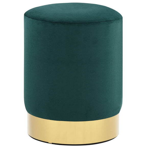 NNEVL Stool Dark Green and Gold Velvet