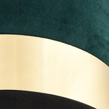 NNEVL Stool Dark Green and Gold Velvet