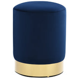 NNEVL Stool Blue and Gold Velvet