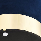 NNEVL Stool Blue and Gold Velvet