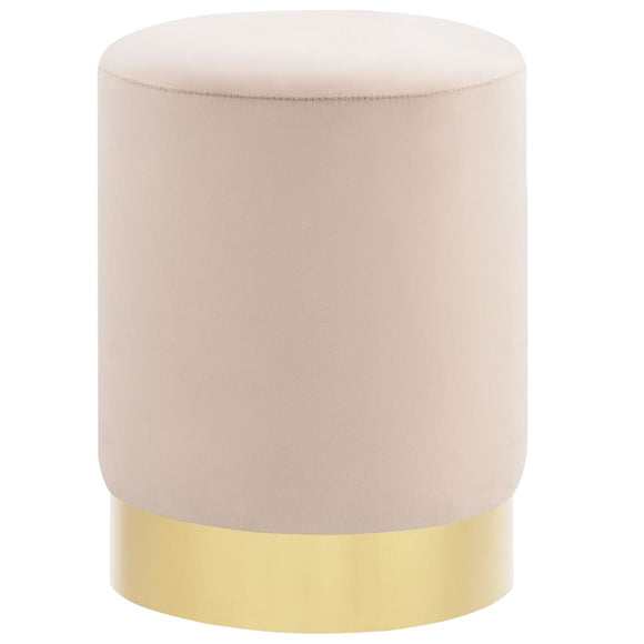 NNEVL Stool Apricot and Gold Velvet