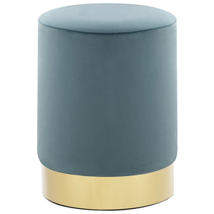 NNEVL Stool Light Blue and Gold Velvet