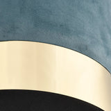 NNEVL Stool Light Blue and Gold Velvet