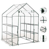 NNEVL Greenhouse with 8 Shelves 143x143x195 cm