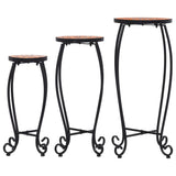 NNEVL Mosaic Tables 3 pcs Terracotta Ceramic