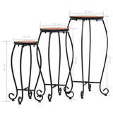 NNEVL Mosaic Tables 3 pcs Terracotta Ceramic