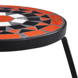 NNEVL Mosaic Tables 3 pcs Terracotta and White Ceramic