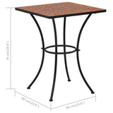 NNEVL Mosaic Bistro Table Terracotta 60 cm Ceramic