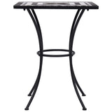 NNEVL Mosaic Bistro Table Black and White 60 cm Ceramic