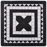 NNEVL Mosaic Bistro Table Black and White 60 cm Ceramic