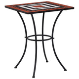 NNEVL Mosaic Bistro Table Terracotta and White 60 cm Ceramic
