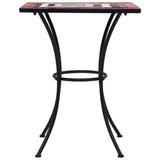 NNEVL Mosaic Bistro Table Terracotta and White 60 cm Ceramic