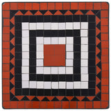 NNEVL Mosaic Bistro Table Terracotta and White 60 cm Ceramic