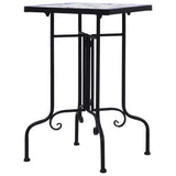 NNEVL Mosaic Side Table Blue and White Ceramic