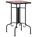 NNEVL Mosaic Side Table Terracotta and White Ceramic