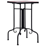 NNEVL Mosaic Side Table Terracotta and White Ceramic