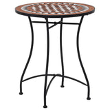 NNEVL Mosaic Bistro Table Brown 60cm Ceramic