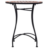 NNEVL Mosaic Bistro Table Brown 60cm Ceramic