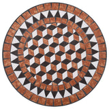 NNEVL Mosaic Bistro Table Brown 60cm Ceramic