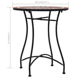 NNEVL Mosaic Bistro Table Brown 60cm Ceramic